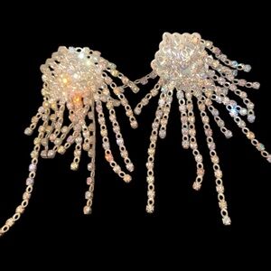 Sorrelli Rhinestone Waterfall Clip Earrings